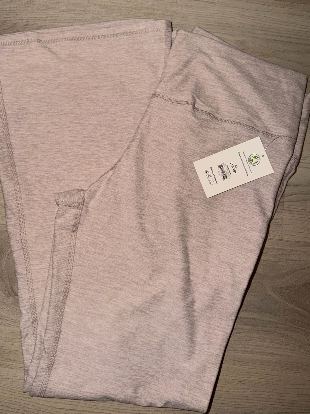Athletic Works Tan/Wild Mushroom Heather Women's Flare Leg Leggings